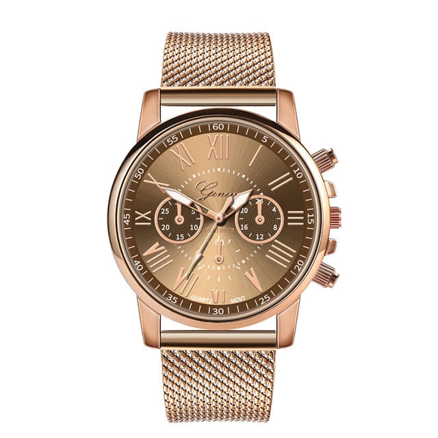 Ladies Quartz Wrist Watch - Leather Band