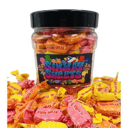 Simway Sweets Jar 625g - Fruitella Juicy Chews - Individually Wrapped Sweets - Approximately 85 Pieces