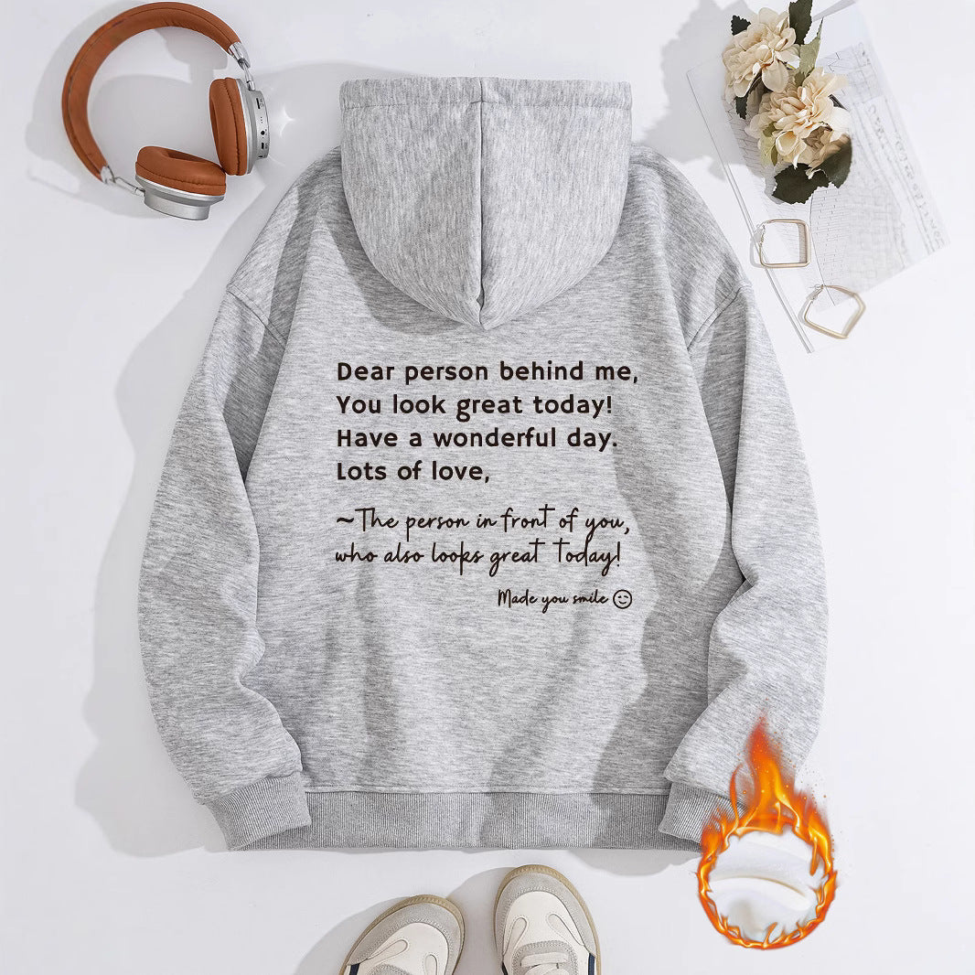 Fleece Lined Hoodie - Made You Smile