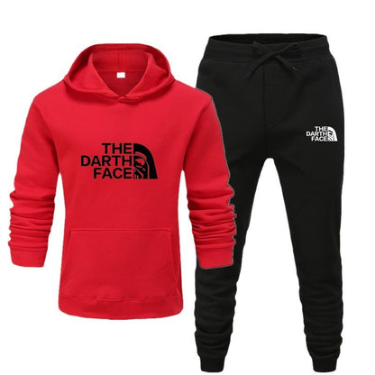 Men's Hoodie and Tracksuit Bottom Set - The Darth Face
