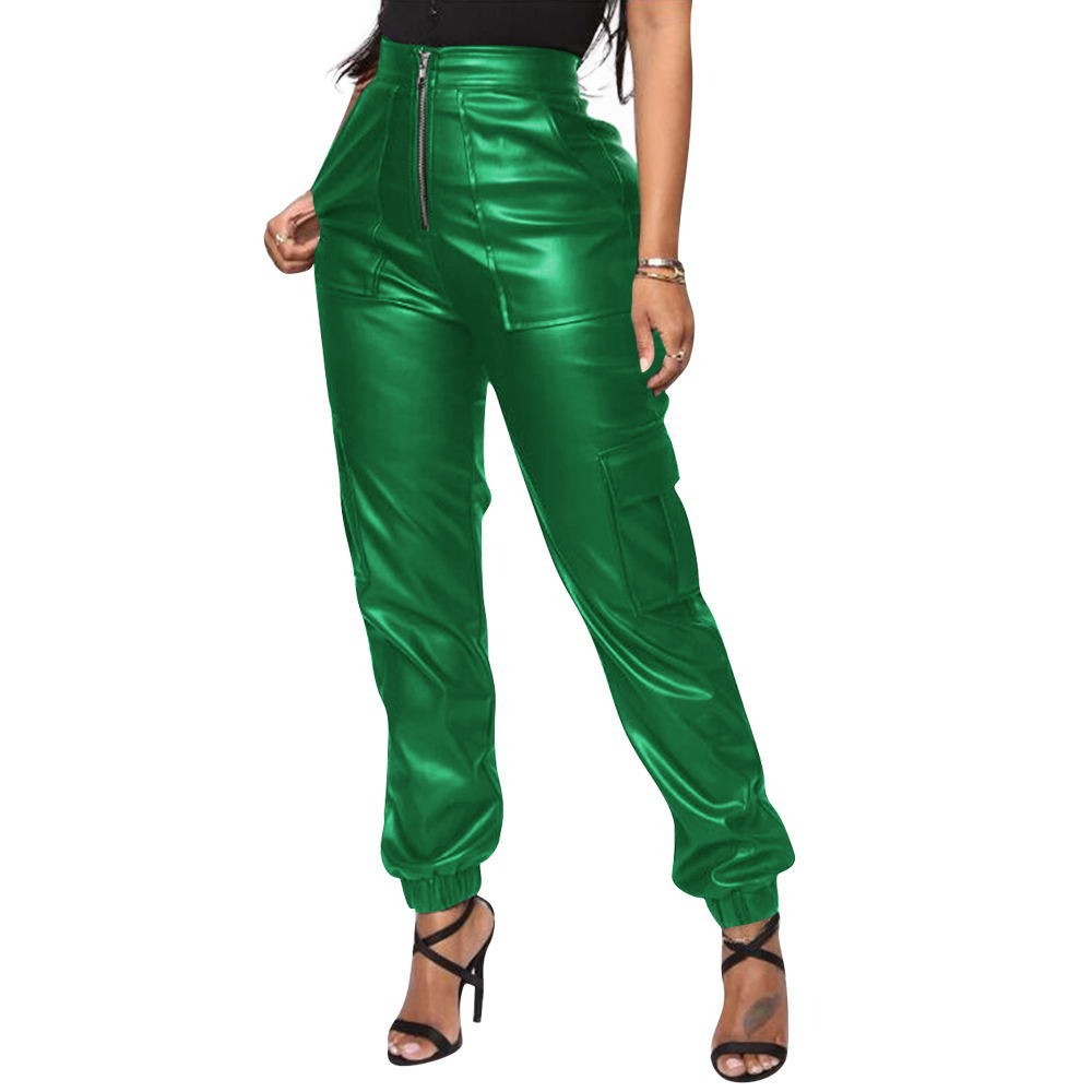 Women's Leather Effect PU Trousers - Various Colours