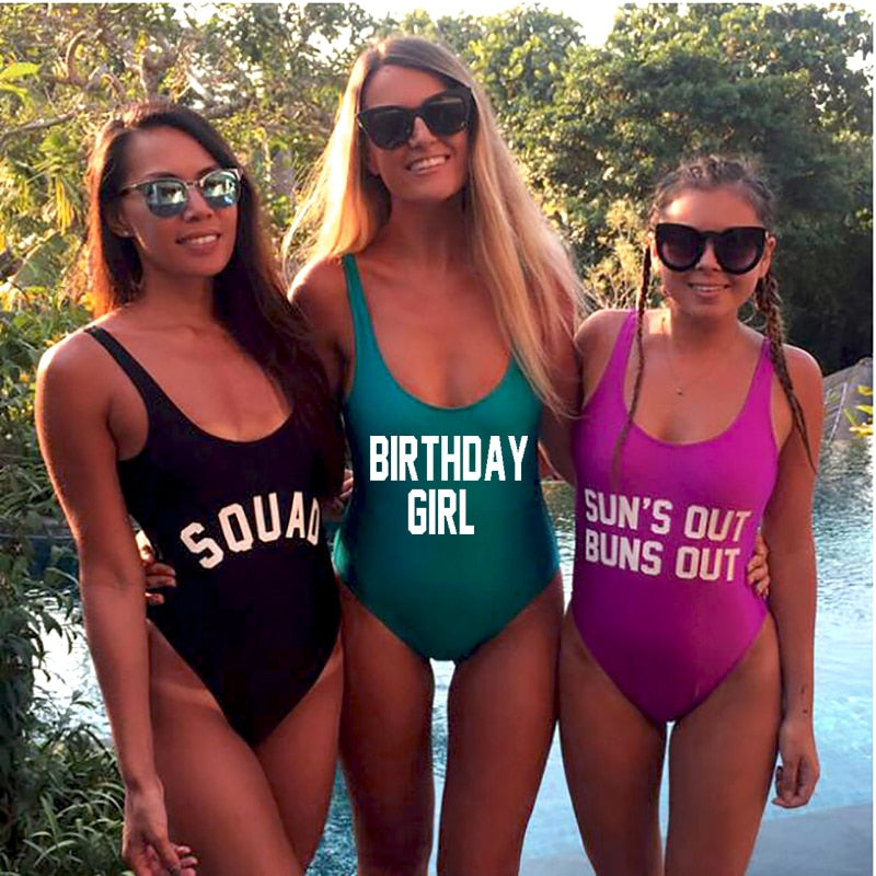 BIRTHDAY GIRL Swimsuit - various colours
