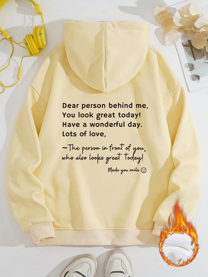 Fleece Lined Hoodie - Made You Smile