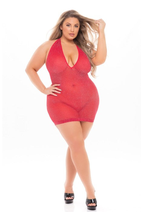 NS - Love Bite Plunge Halter Dress