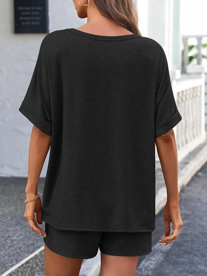 Women's T Shirt and Shorts Co-Ord Set