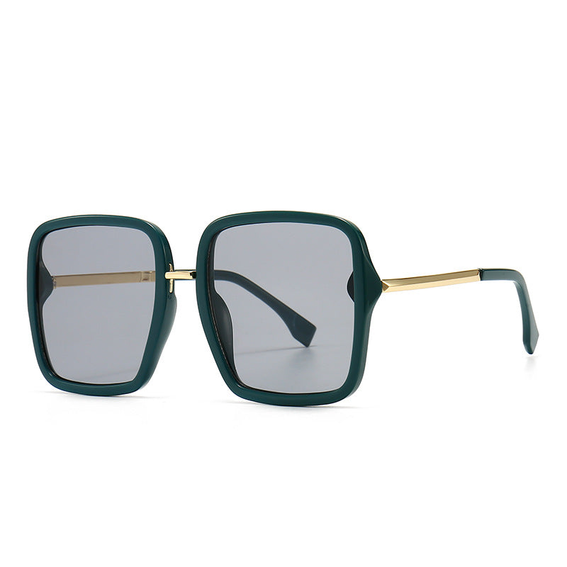 Ladies Oversized Square Narrow Frame Sunglasses - various colours