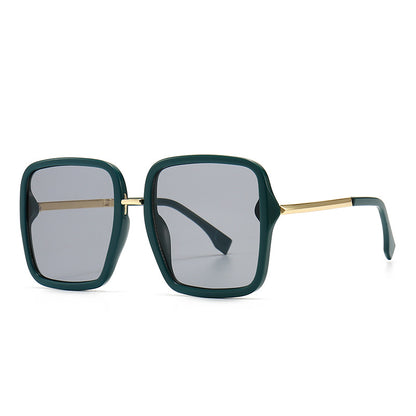 Ladies Oversized Square Narrow Frame Sunglasses - various colours