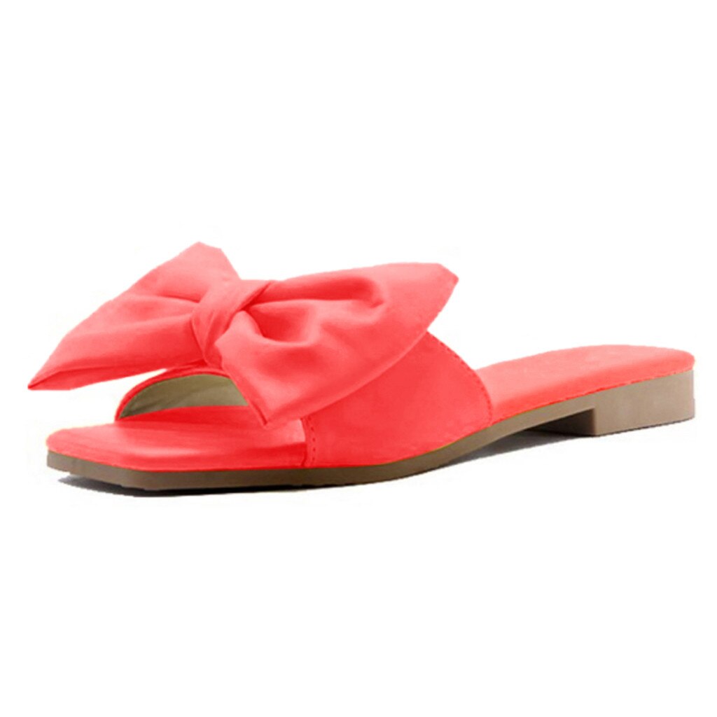 Women's Bow Knot Flat Slip On Sandal