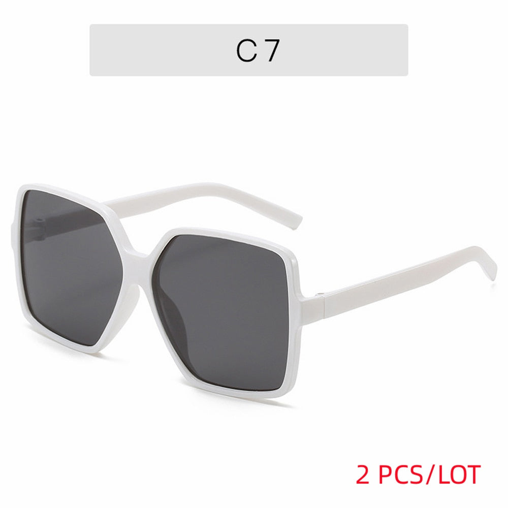 Ladies Square Oversized Sunglasses - various colours