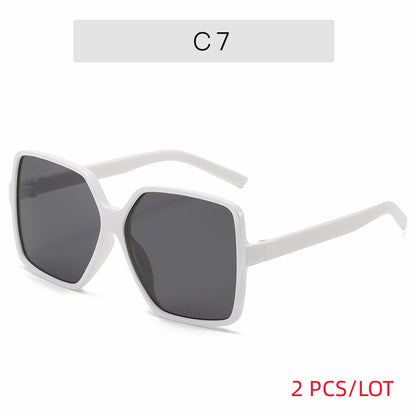 Ladies Square Oversized Sunglasses - various colours