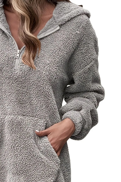 Half Zip Oversized Hoodie
