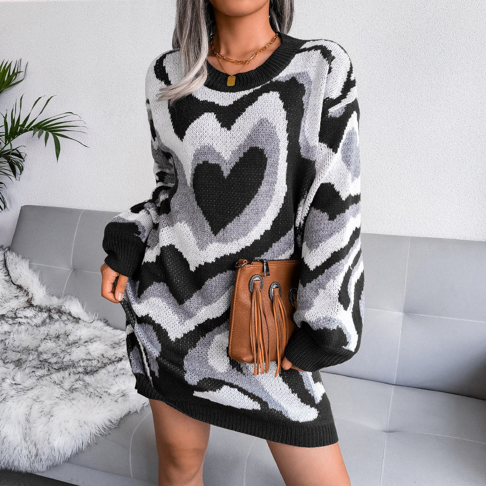 Valentines Inspired Jumper Sweater Dress