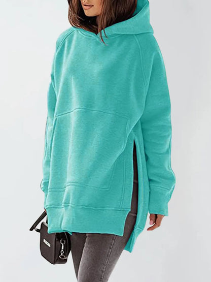 Hoodie with Slit Pocket
