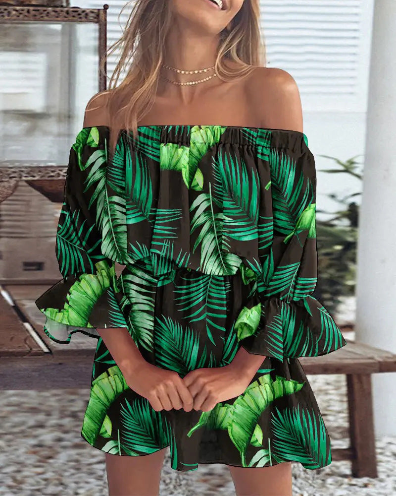 Ladies Summers Dress - Off The Shoulder - Various Colours - up to 3XL