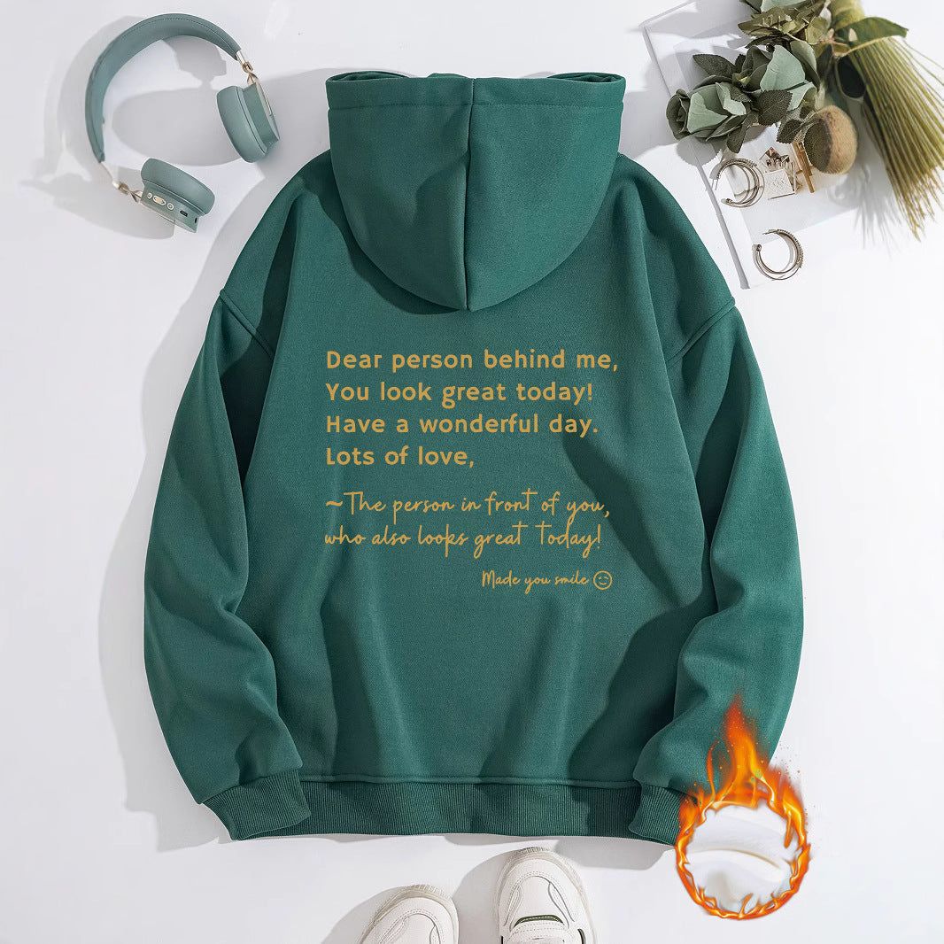 Fleece Lined Hoodie - Made You Smile