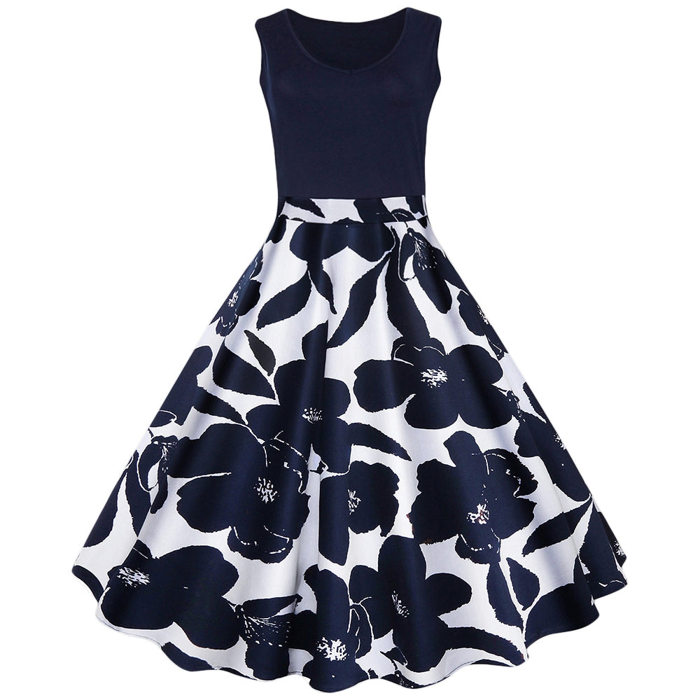 Women's Dress Floral Print A-Line Flared Skirt - Plus Size - Various Colours