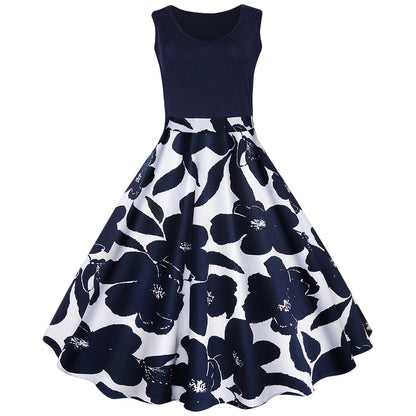 Women's Dress Floral Print A-Line Flared Skirt - Plus Size - Various Colours