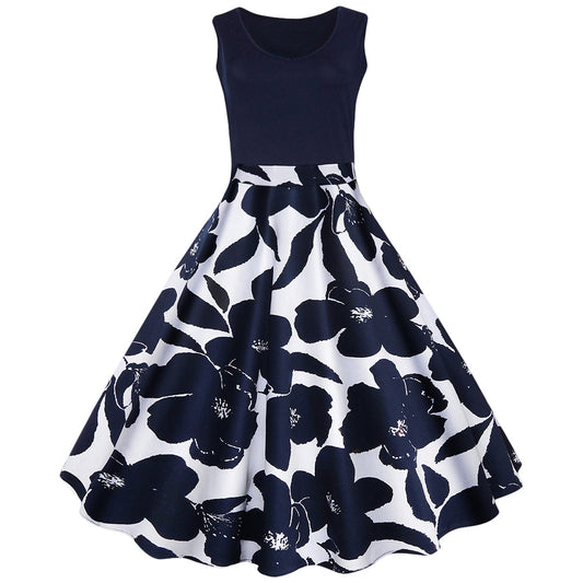 Women's Dress Floral Print A-Line Flared Skirt - Plus Size - Various Colours