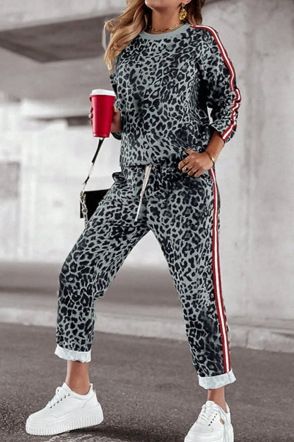 Women's Lounge Wear Set - Leopard Print - Various Colours