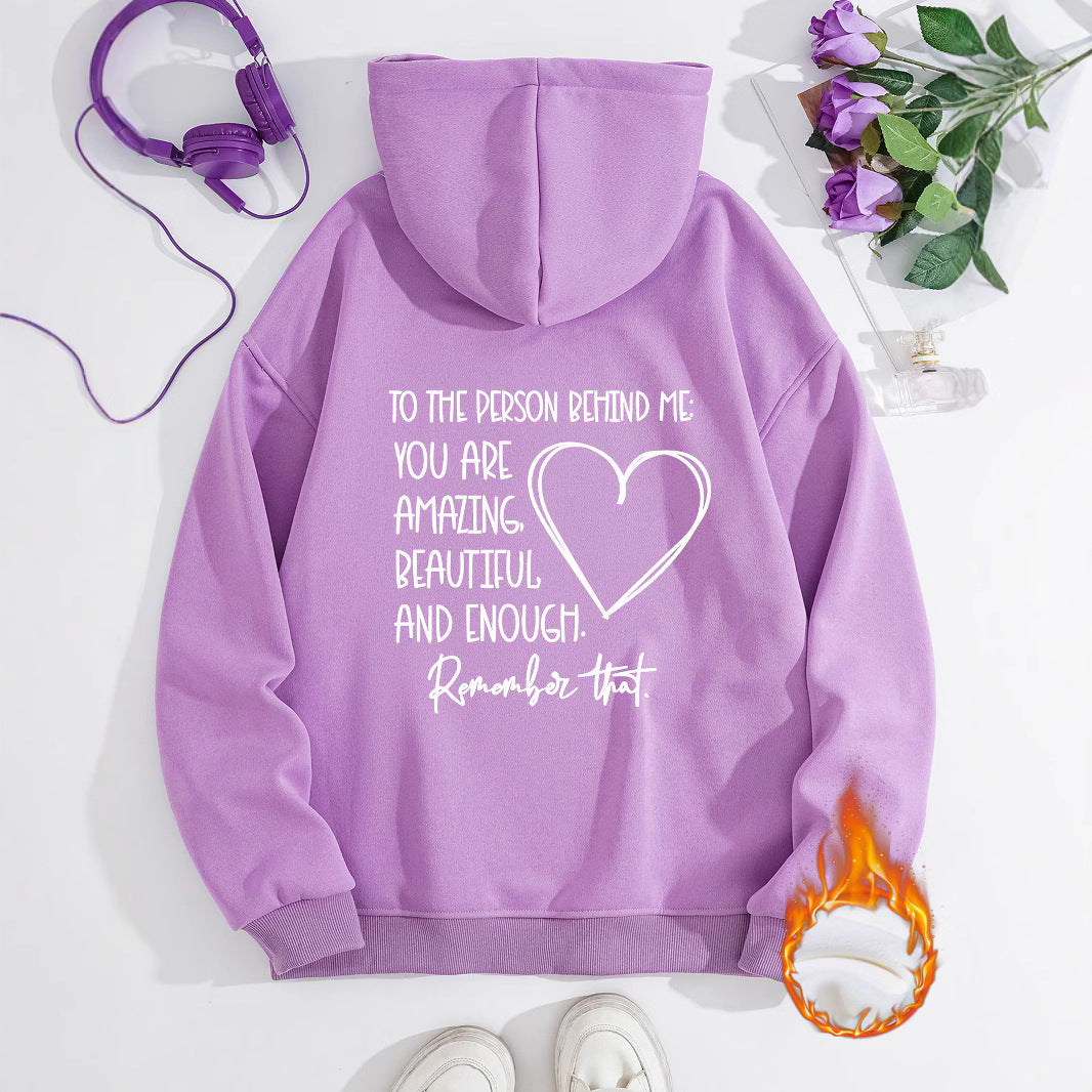 Fleece Lined Hoodie - Person Behind Me