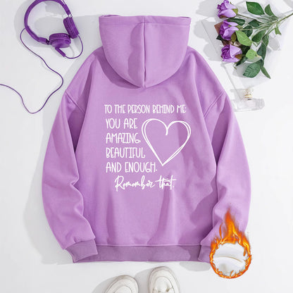 Fleece Lined Hoodie - Person Behind Me