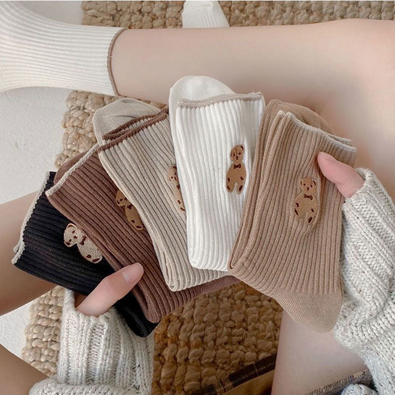 Socks - 6 Pack - Bear Motif