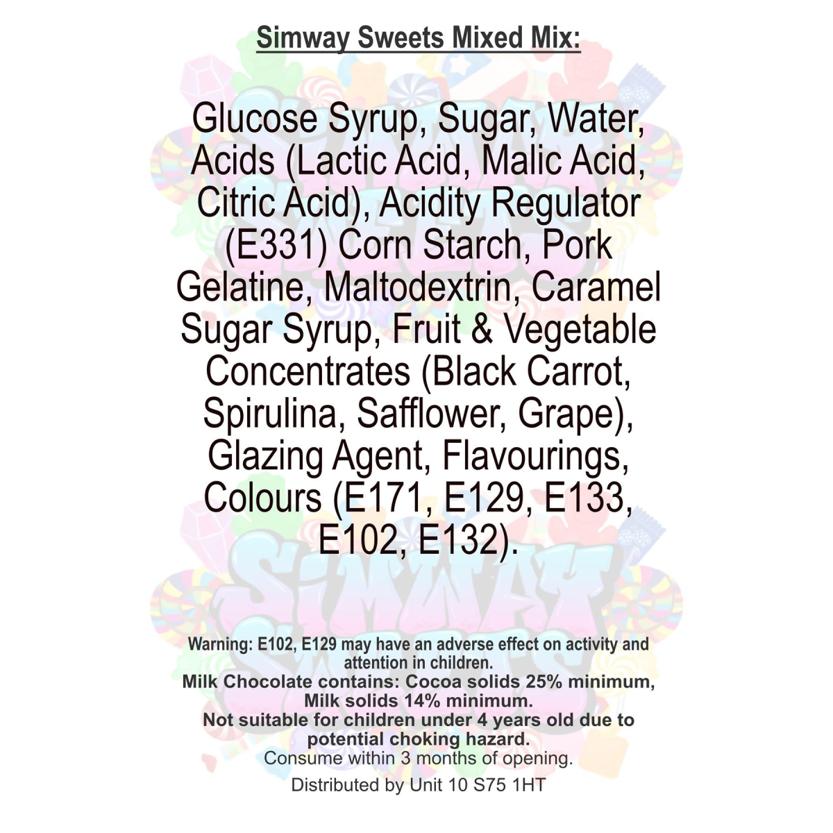 Simway Sweets Juicy Jellies & Fun Fizzies Gift Huge Mega 3KG Sweet Jar