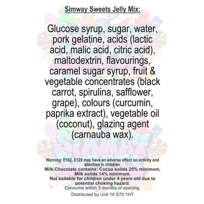 Simway Sweets Just Juicy Jellies Mix Sweet Gift Huge Mega 3KG Candy Jar