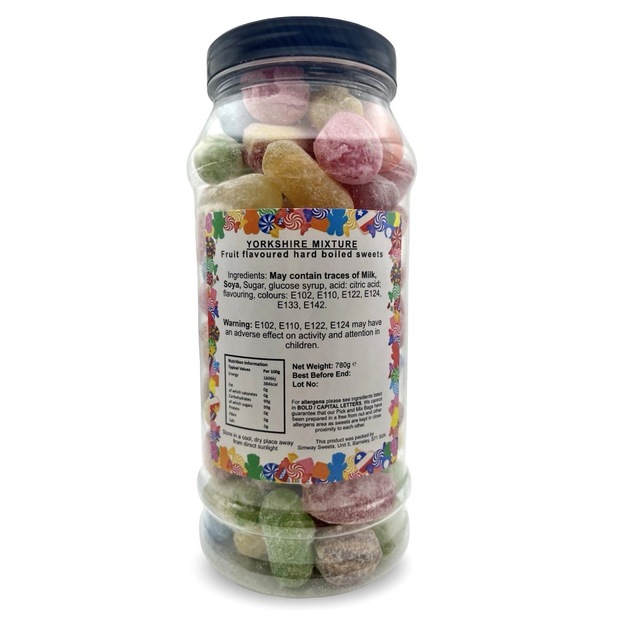 Yorkshire Mixture Hard Boiled Retro Sweets Gift Jar - 780g