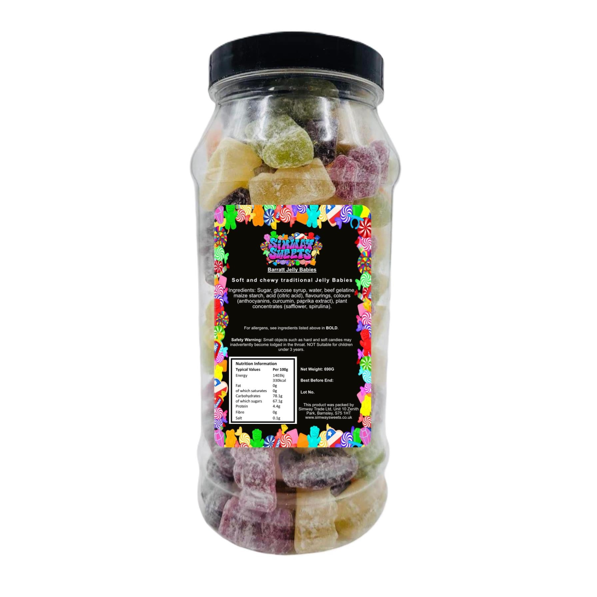 Jelly Babies Sweet Gift Jar - 690g
