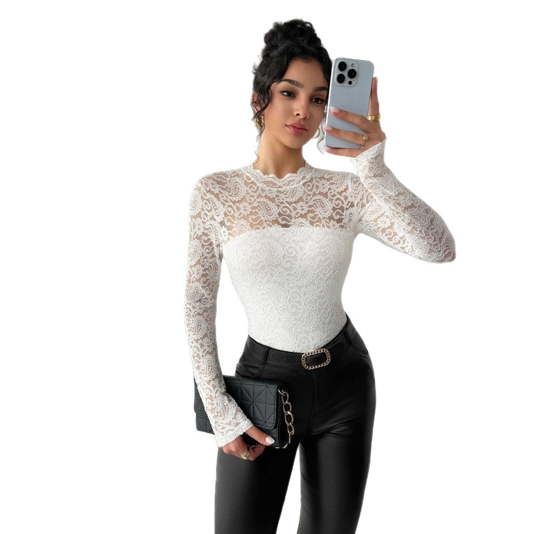 Women's Lace Long Sleeve Top