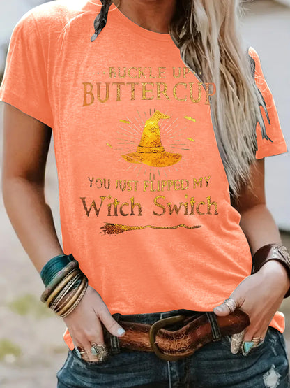 Slogan Halloween T Shirt - Buckle Up