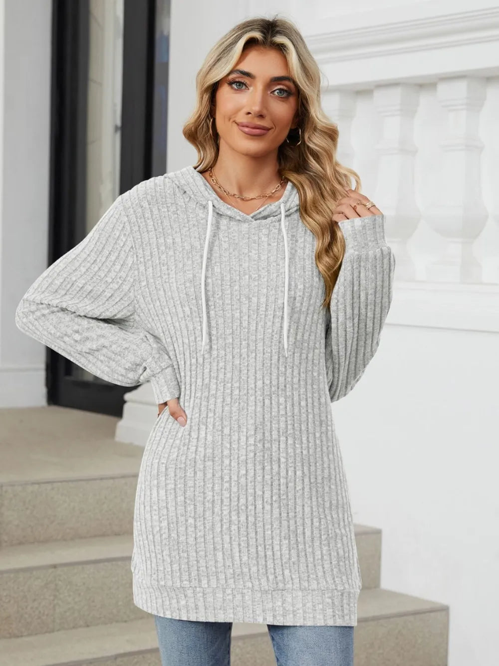 Women's Hoodie - Ribbed - Various Colours