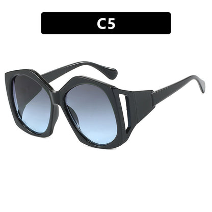 Ladies Large Frame Polygon Sunglasses - various colours