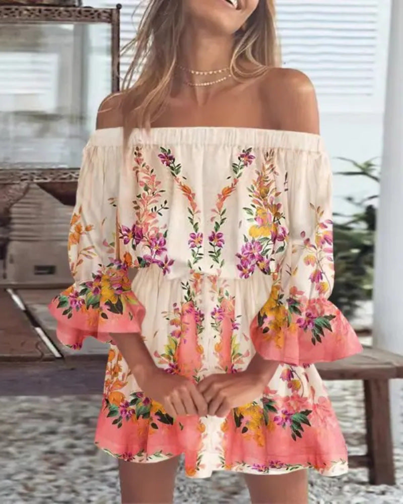 Ladies Summers Dress - Off The Shoulder - Various Colours - up to 3XL