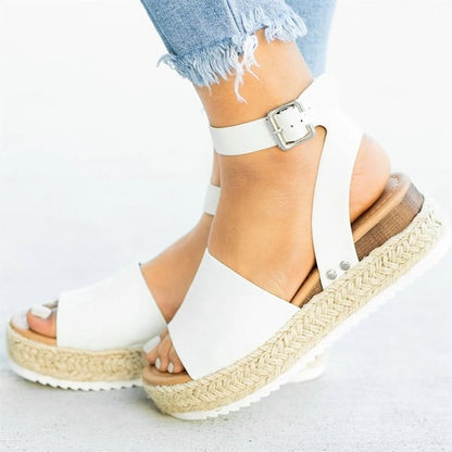 Women's Leopard Print Wedge Sandal