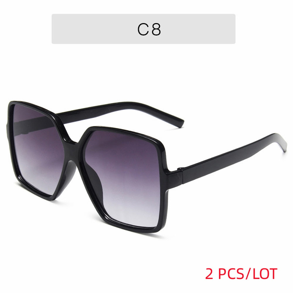 Ladies Square Oversized Sunglasses - various colours