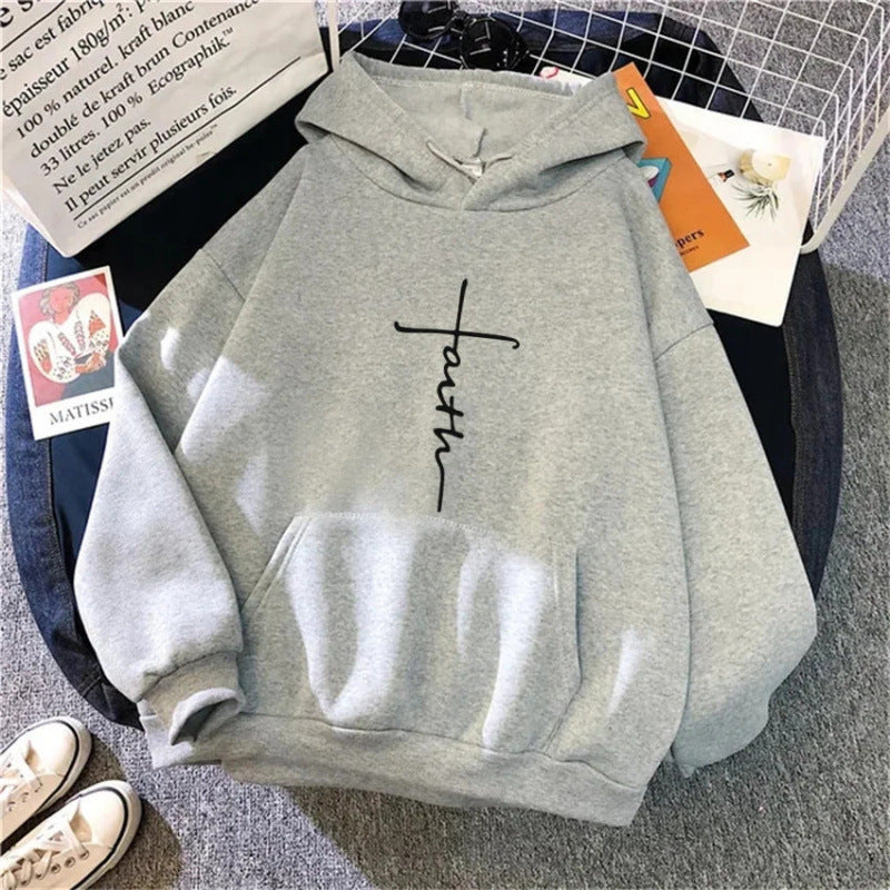 Unisex Hoodie - Faith Slogan - Up To 4XL