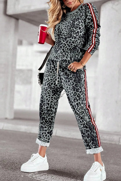 Women's Lounge Wear Set - Leopard Print - Various Colours