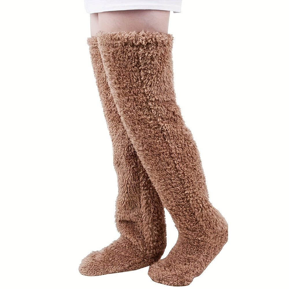 Socks Leg Warmers - Over The Knee - Thick Fleece