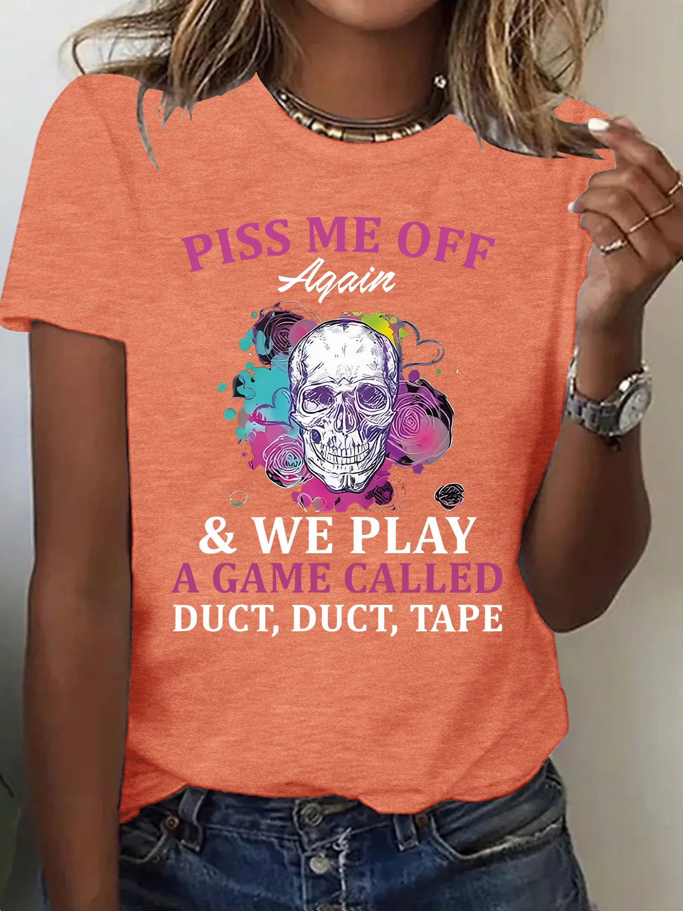 Slogan Halloween T Shirt - Duct Duct Tape