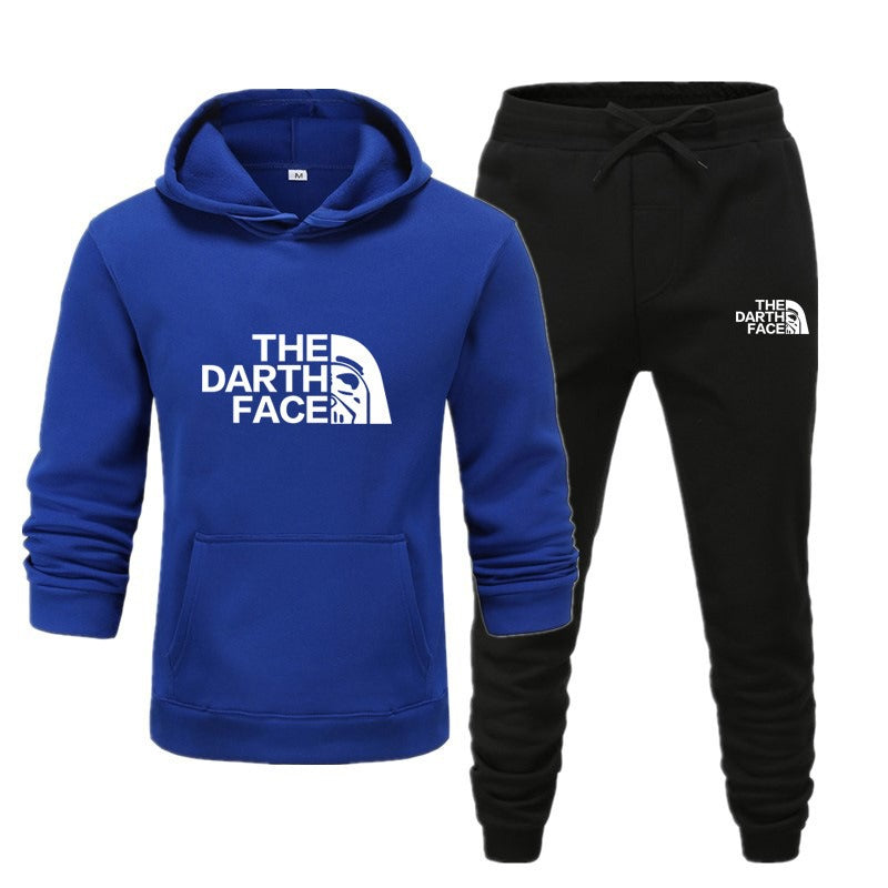 Men's Hoodie and Tracksuit Bottom Set - The Darth Face