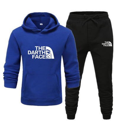 Men's Hoodie and Tracksuit Bottom Set - The Darth Face
