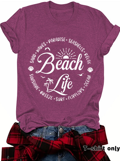 Slogan T Shirt - Beach Life