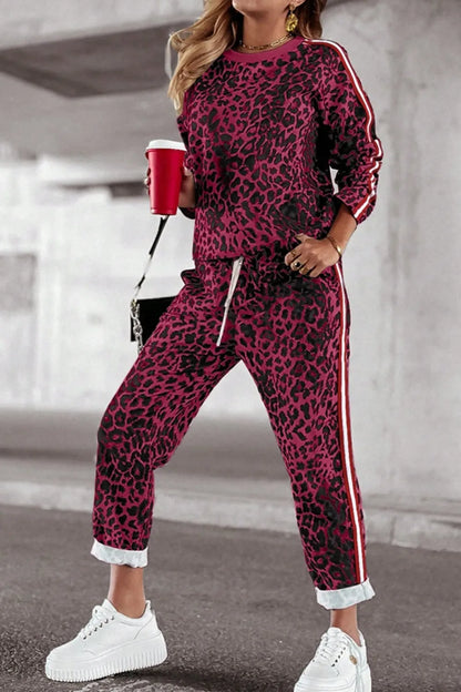 Women's Lounge Wear Set - Leopard Print - Various Colours