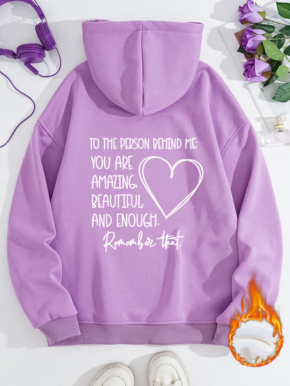 Fleece Lined Hoodie - Person Behind Me