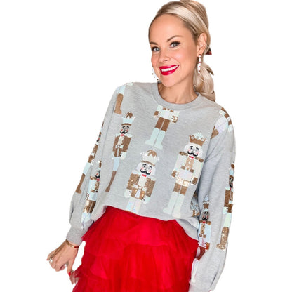 Women's Christmas Sweatshirt - Nutcracker