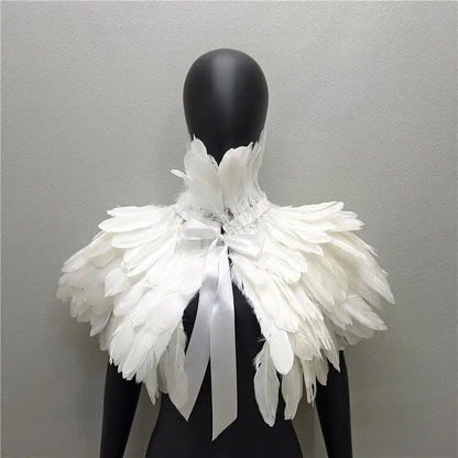 Halloween Gothic Feather Cloak