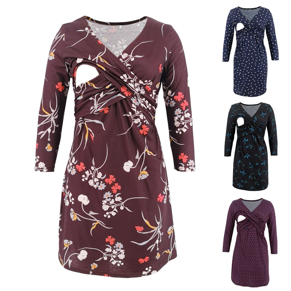 Ladies Maternity Breastfeeding Dress - Mum To Be - Pregnancy