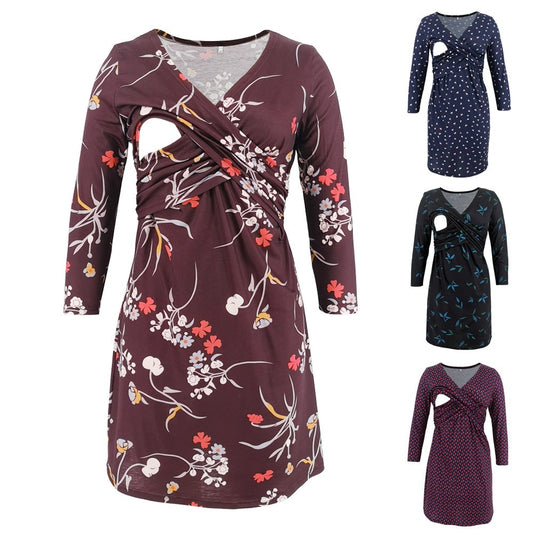Ladies Maternity Breastfeeding Dress - Mum To Be - Pregnancy